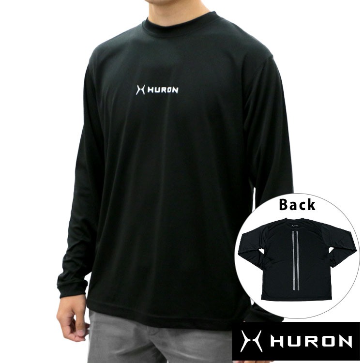 HURON リカバリーウエア ロングスリーブTシャツ ブラック