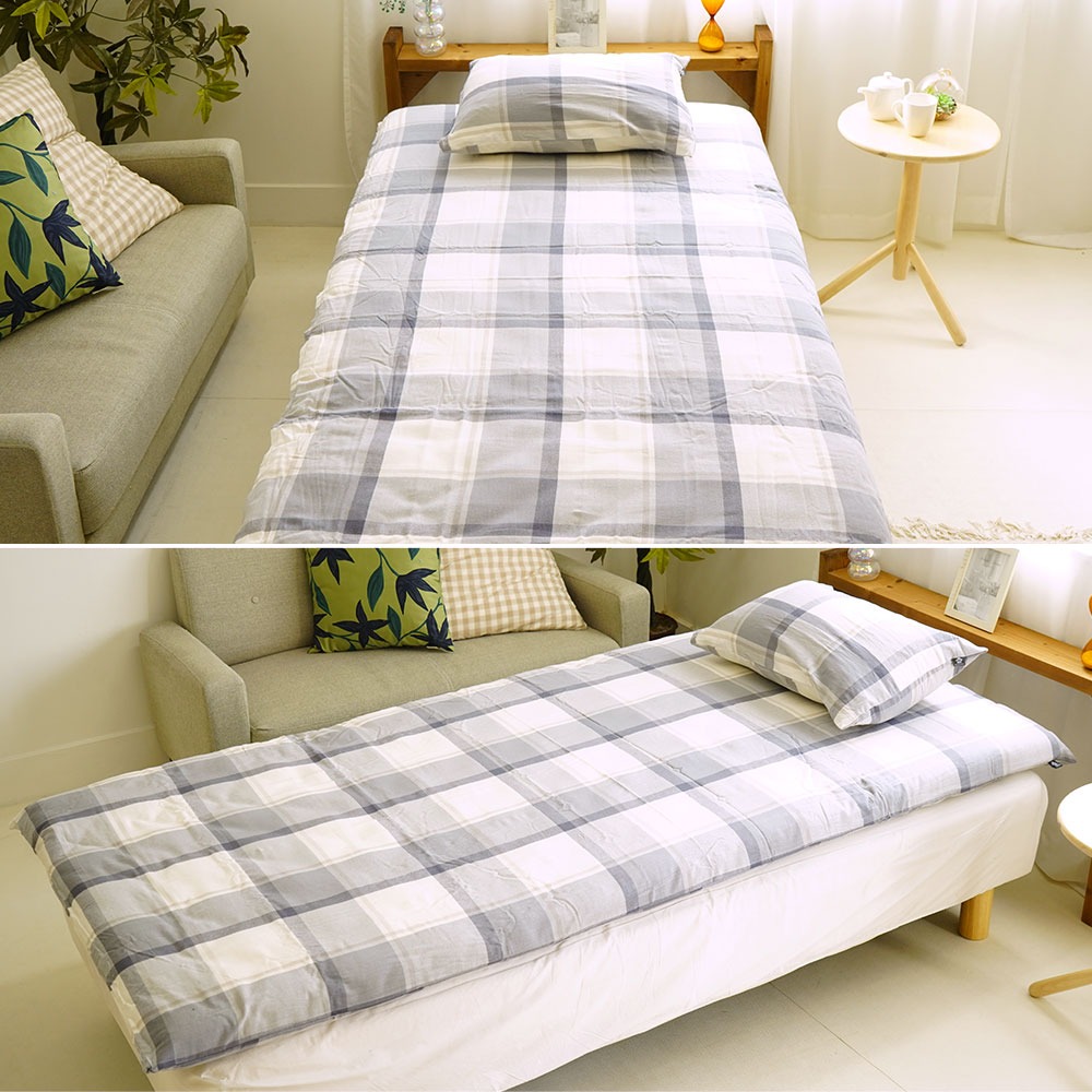 綿100% 先染め洗いざらし布団カバー グレー