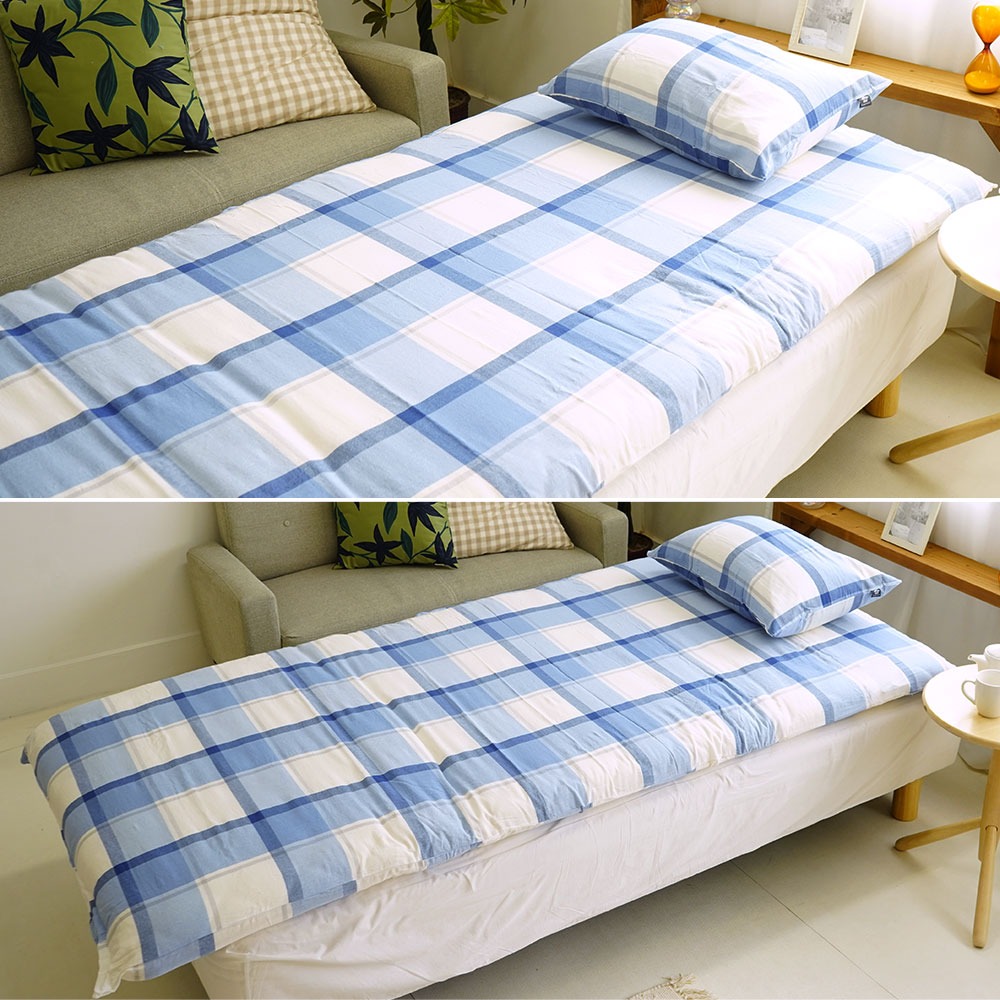 綿100% 先染め洗いざらし布団カバー ネイビー