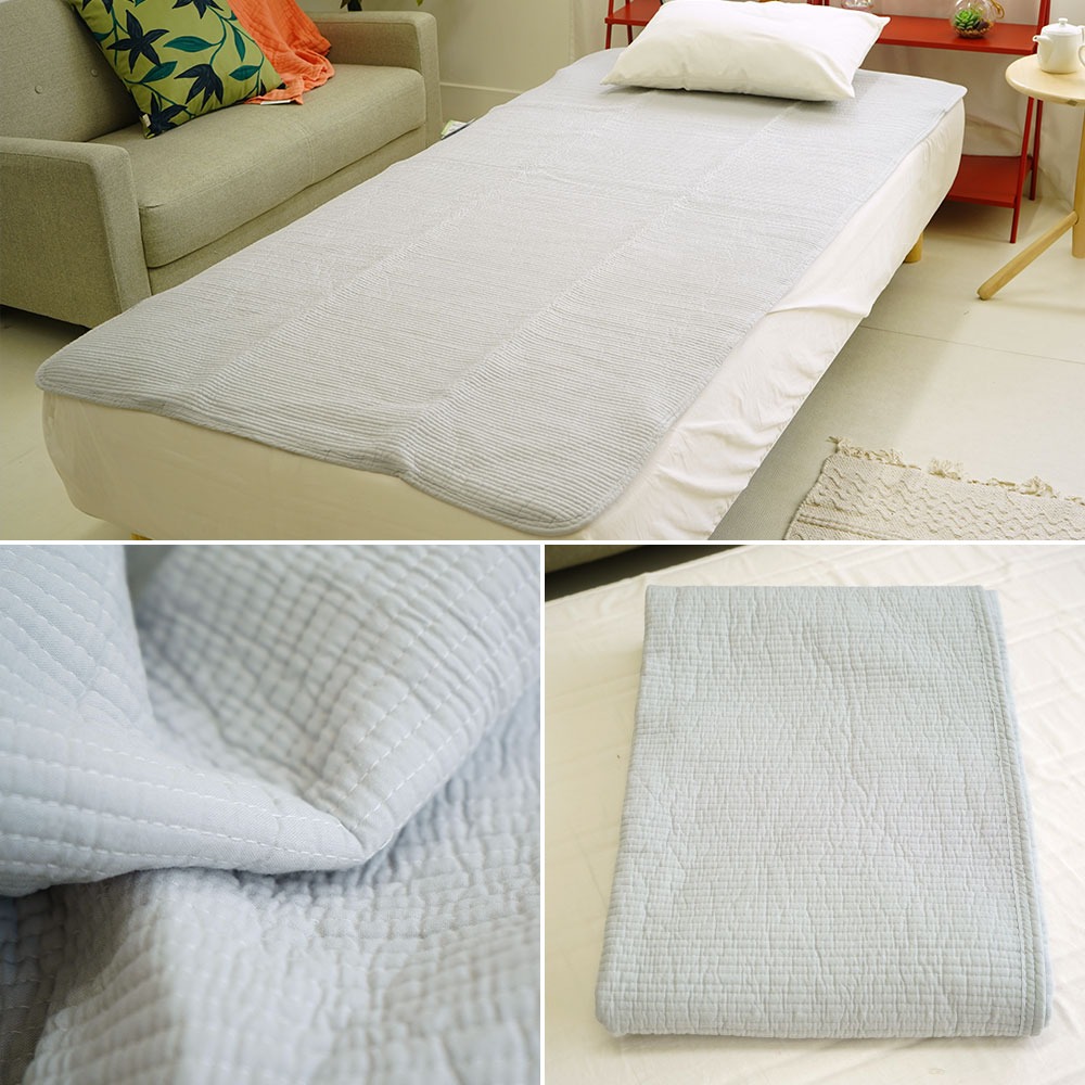 ヌビ 水洗い加工 敷パッド グレー