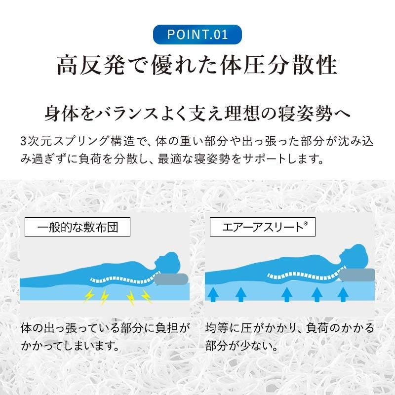 エアーアストリート 高反発で優れた耐圧分散性